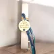 Χειροποίητη πασχαλινή λαμπάδα με ξύλινο μήνυμα για τον νονό και προσωποποιημένη χάραξη