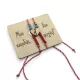 Handmade couples’ Martis bracelet set with wooden puzzle pieces and personalized message