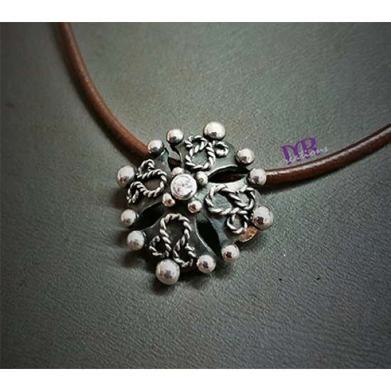 Handmade silver Byzantine cross