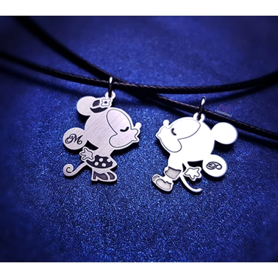 Minnie and Mickey lovers silver jewelry