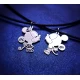 Minnie and Mickey lovers silver jewelry