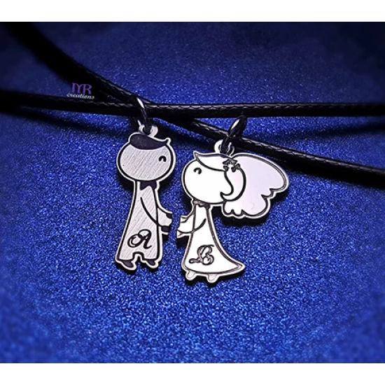 Silver jewelry for couples boy girl mini