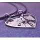 Set of silver heart pendants with your own photo (2 pcs)