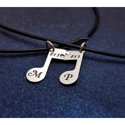 Locket set for couples note that breaks in two with your own engraving.