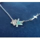 Silver boy pendant with enamel