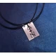 Set of silver tiles with initials and enamel (2 pcs)