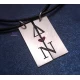 Set of silver tiles with initials and enamel (2 pcs)