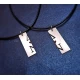 Set of silver tiles with initials and enamel (2 pcs)