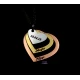 Silver pendant with three hearts and engraving of your choice.