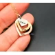 Silver pendant with three hearts and engraving of your choice.