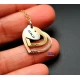 Silver pendant with three hearts and engraving of your choice.