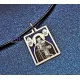Silver icon pendant with the Saint of your choice and enamel