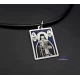 Silver icon pendant with the Saint of your choice and enamel