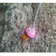 Χειροποίητο κολιέ mini φραουλένιο cupcake