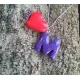 Handmade necklace with monogram and heart