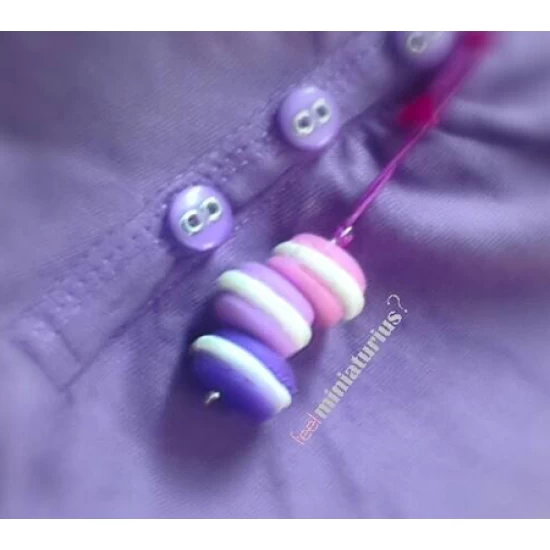 Χειροποίητο κολιέ με πολύχρωμα macarons