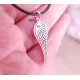 Silver pendant set for pairs of feathers with your own engraving