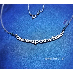 Ασημένιο κολιέ κόσμημα once upon a time