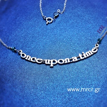 Ασημένιο κολιέ κόσμημα once upon a time
