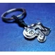 Silver key ring with two calligraphic monograms of your choice.