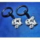 Silver key ring with two calligraphic monograms of your choice.