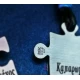 Χειροποίητο ασημένιο μπρελόκ παζλ για ζευγάρια με το δικό σας χάραγμα (2 τμχ)