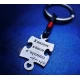 Ασημένιο μπρελόκ κομμάτι puzzle με χάραγμα της επιλογής σου