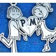Χειροποίητο ασημένιο μπρελόκ Boy & Girl με χάραγμα