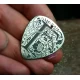 Silver guitar nib pendant with an initial of your choice engraved