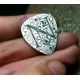 Silver guitar nib pendant with an initial of your choice engraved