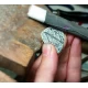 Silver guitar nib pendant with an initial of your choice engraved