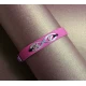 Infinity bracelet with two monograms on leather