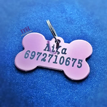 Laser engraved dog tag