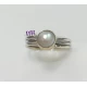 Handmade ring with silver gold and pearl