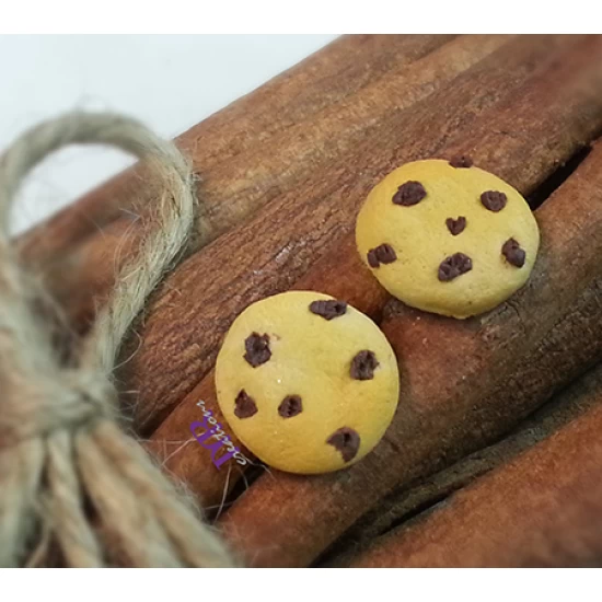 Handmade cookie earrings.