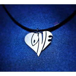 Handmade silver love heart