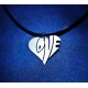 Handmade silver love heart