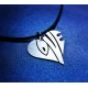 Handmade silver love heart