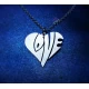 Handmade silver love heart