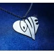 Handmade silver love heart