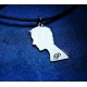 Handmade silver jewelry for couples with two faces (2pcs)