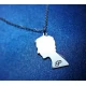 Handmade silver jewelry for couples with two faces (2pcs)