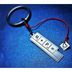 Original silver Scrabble keychain with your initials