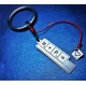 Original silver Scrabble keychain with your initials