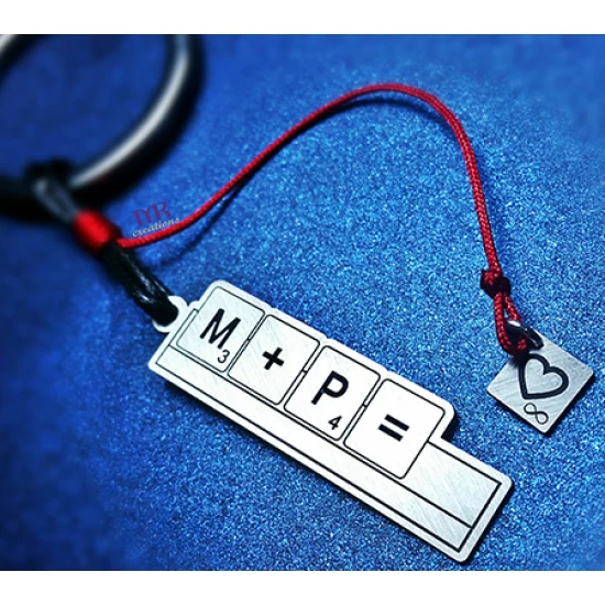 Original silver Scrabble keychain with your initials