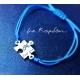 Set of four bracelets with a puzzle piece and your own engraving