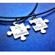Ασημένια κομμάτια puzzle μενταγιόν Holmes Watson