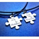 Ασημένια κομμάτια puzzle μενταγιόν Holmes Watson