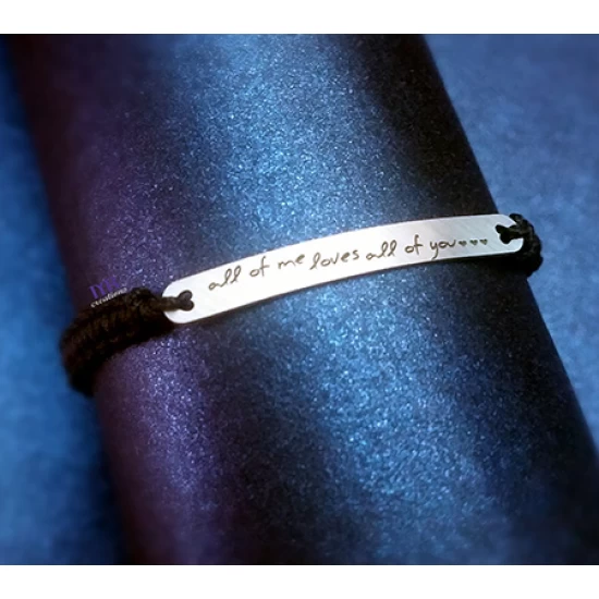 Silver bracelet with a message of your choice