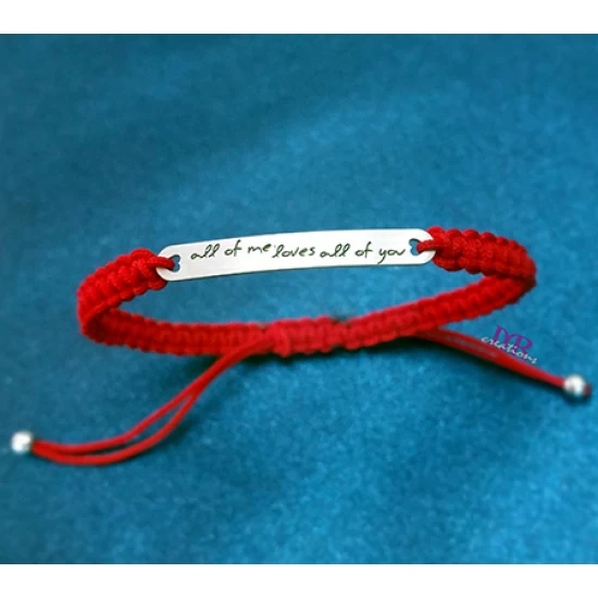 Silver bracelet with a message of your choice